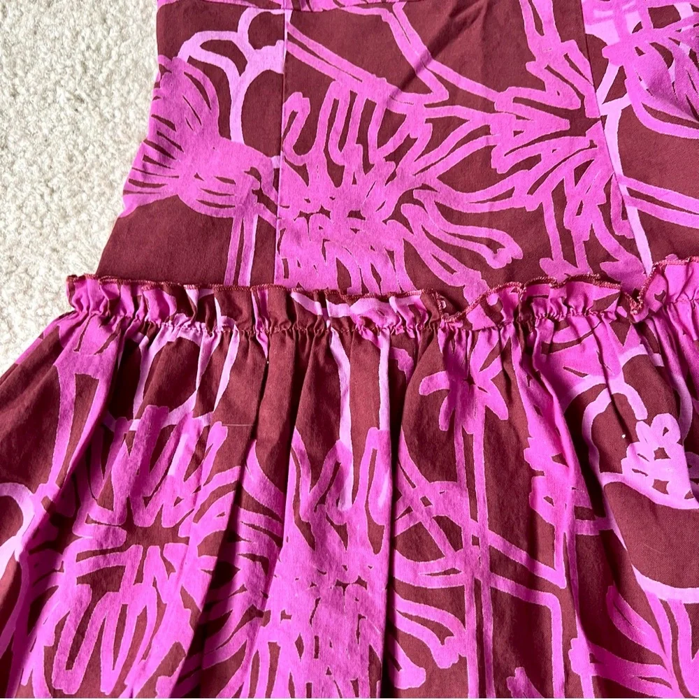 ANTHROPOLOGIE MARIMEKKO Floral Ruffled Drop Waist Strapless Dress—SZ. 4